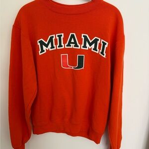 Champion U of Miami Crew Neck Sweater